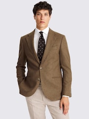 MOSS Tailored Fit Gold Flannel Jacket - Image 1 of 2