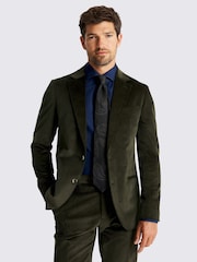 MOSS Tailored Fit Dark Green Corduroy Jacket - Image 1 of 4