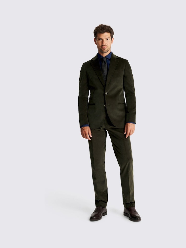 MOSS Tailored Fit Dark Green Corduroy Jacket - Image 2 of 4 MOSS Tailored Fit Dark Green Corduroy Jacket - Image 2 of 4