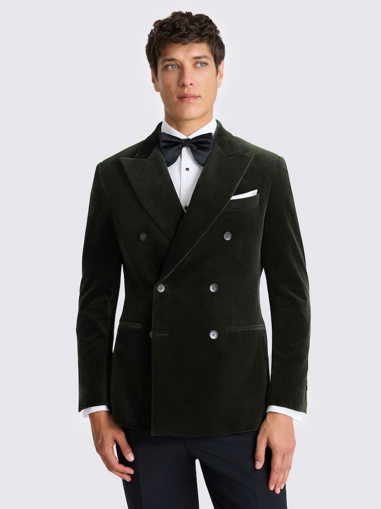 MOSS Green Tailored Fit Velvet Jacket - Image 1 of 4 MOSS Green Tailored Fit Velvet Jacket - Image 1 of 4