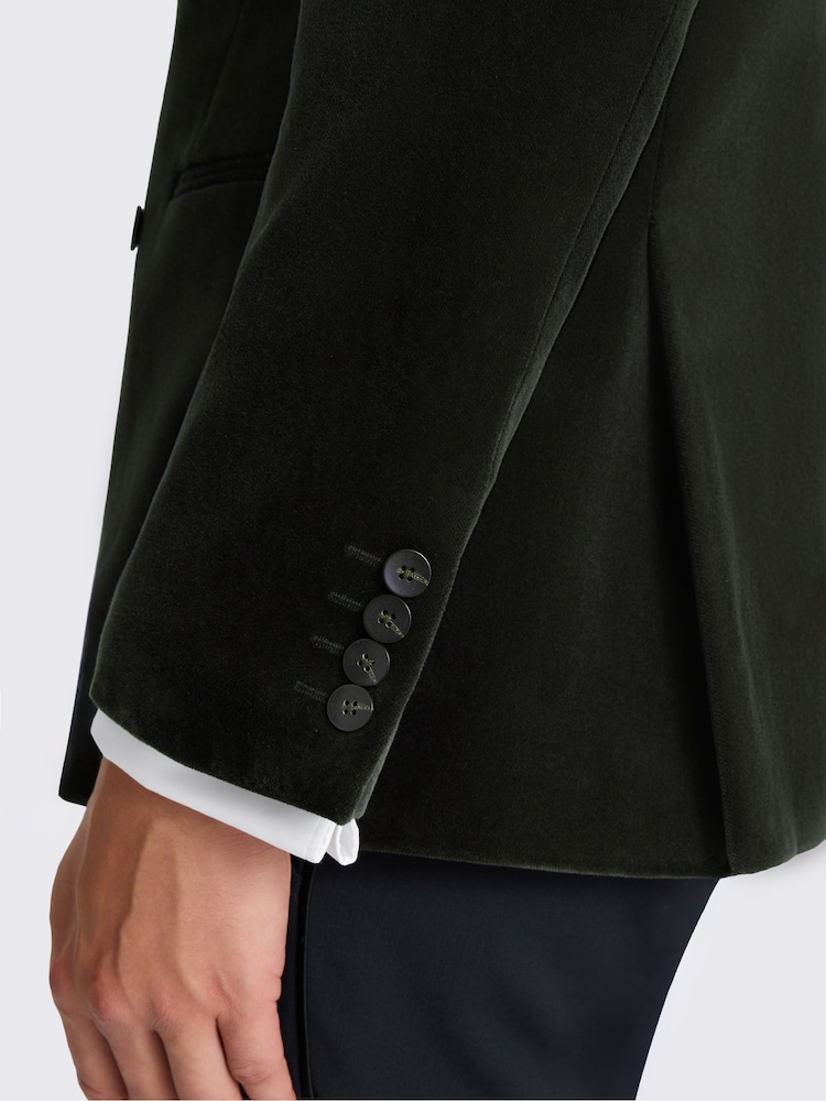 MOSS Green Tailored Fit Velvet Jacket - Image 4 of 4 MOSS Green Tailored Fit Velvet Jacket - Image 4 of 4