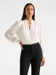 Forever New White Morgan Trimmed Blouse - Image 1 of 5