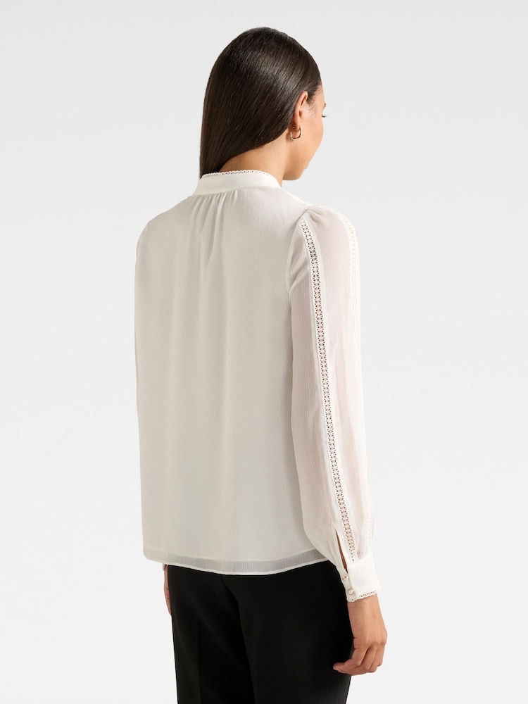 Forever New White Morgan Trimmed Blouse - Image 2 of 5