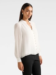 Forever New White Morgan Trimmed Blouse - Image 4 of 5