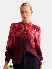 Forever New Emilia Printed Blouse Contains Linen - Imagem 1 de 5