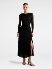 Forever New Black Arabella 2-In-1 Midi Dress - Image 1 of 4