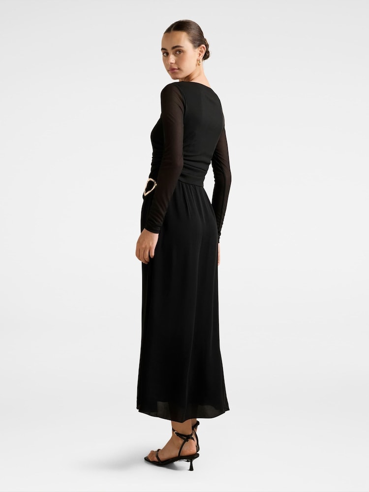 Forever New Black Arabella 2-In-1 Midi Dress - Image 2 of 4