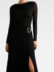 Forever New Black Arabella 2-In-1 Midi Dress - Image 3 of 4