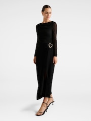 Forever New Black Arabella 2-In-1 Midi Dress - Image 4 of 4
