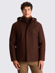 MOSS Dark Chestnut Wool Brown Parka - Image 1 of 5