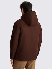 MOSS Dark Chestnut Wool Brown Parka - Image 2 of 5