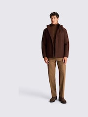 MOSS Dark Chestnut Wool Brown Parka - Image 3 of 5