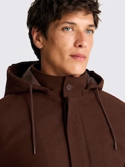MOSS Dark Chestnut Wool Brown Parka - Image 5 of 5