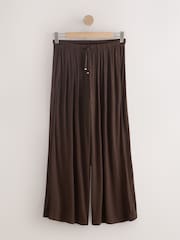 Chocolate Brown Ribbed Short Sleeve Pyjamas - Image 3 of 5