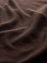 Chocolate Brown Ribbed Short Sleeve Pyjamas - Image 4 of 5