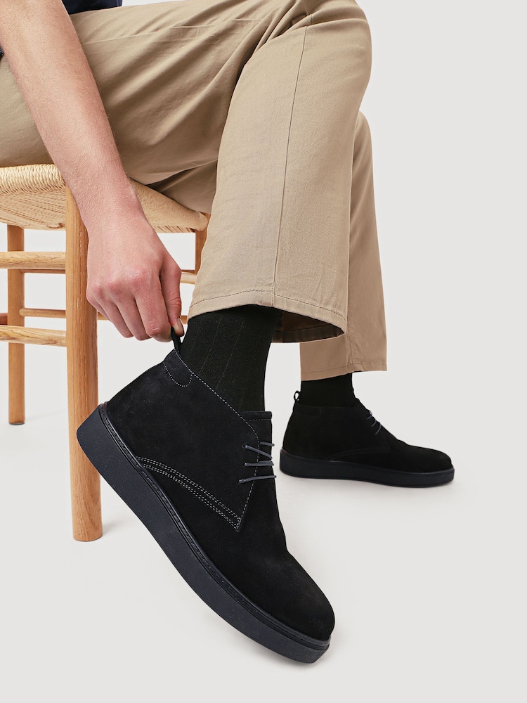 Jones Bootmaker Blue Dane Leather Lace-Up Boots - Image 1 of 6
