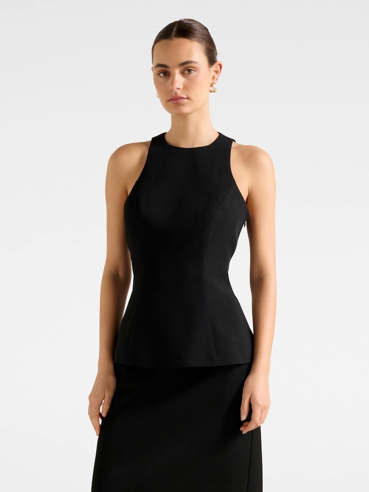 Forever New Black Dahlia Fit and Flared Top - Image 1 of 5 Forever New Black Dahlia Fit and Flared Top - Image 1 of 5