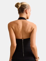 Forever New Black Kendall Halter Neck Top - Image 2 of 5