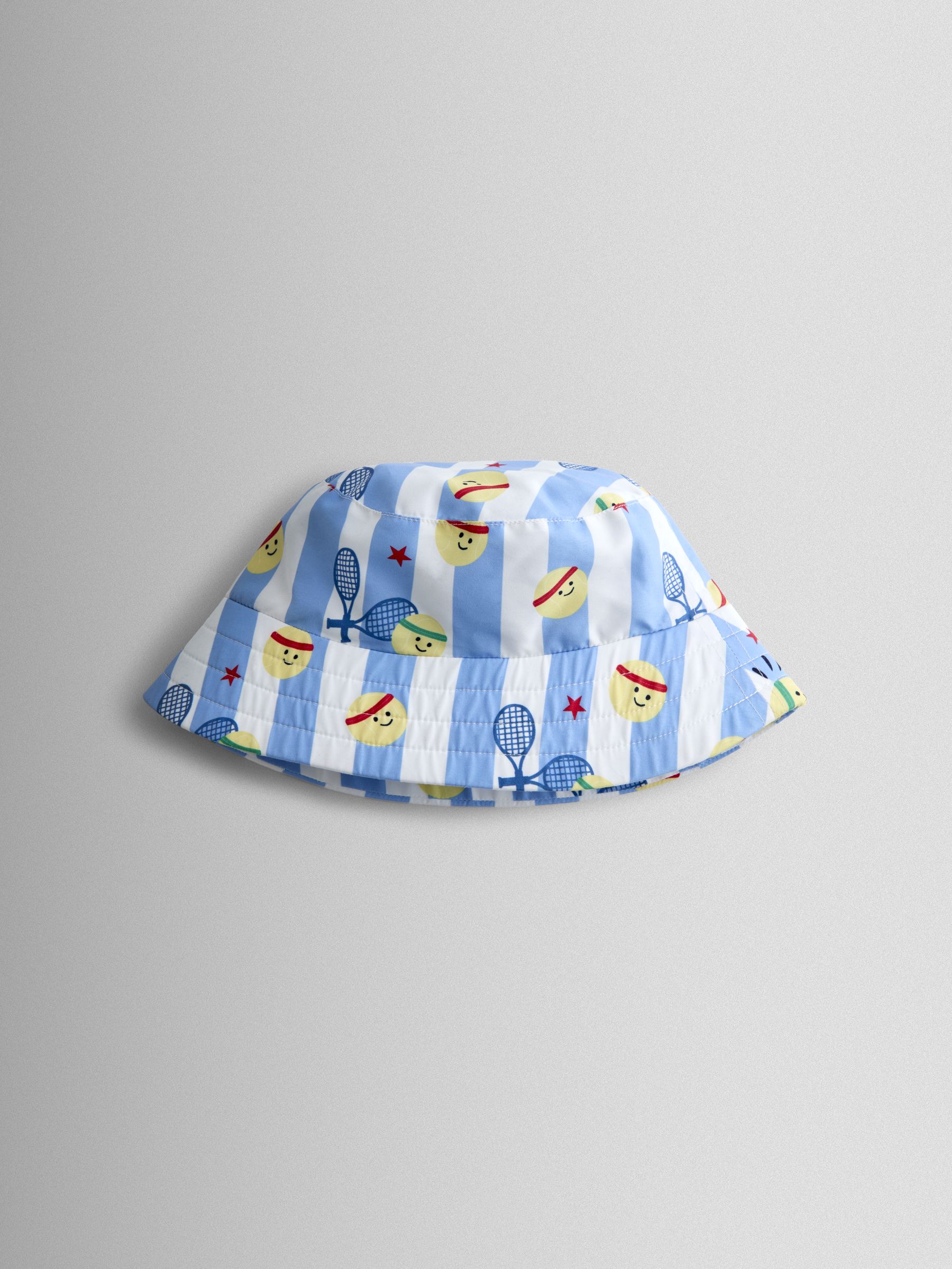 Jojo Maman Bébé Blue Stripe Tennis Bucket Hat