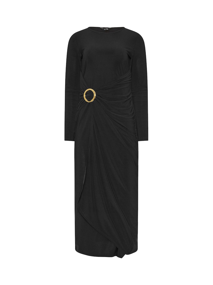 Long Tall Sally Black Long Sleeve Buckle Midaxi Dress - Image 5 of 5 Long Tall Sally Black Long Sleeve Buckle Midaxi Dress - Image 5 of 5
