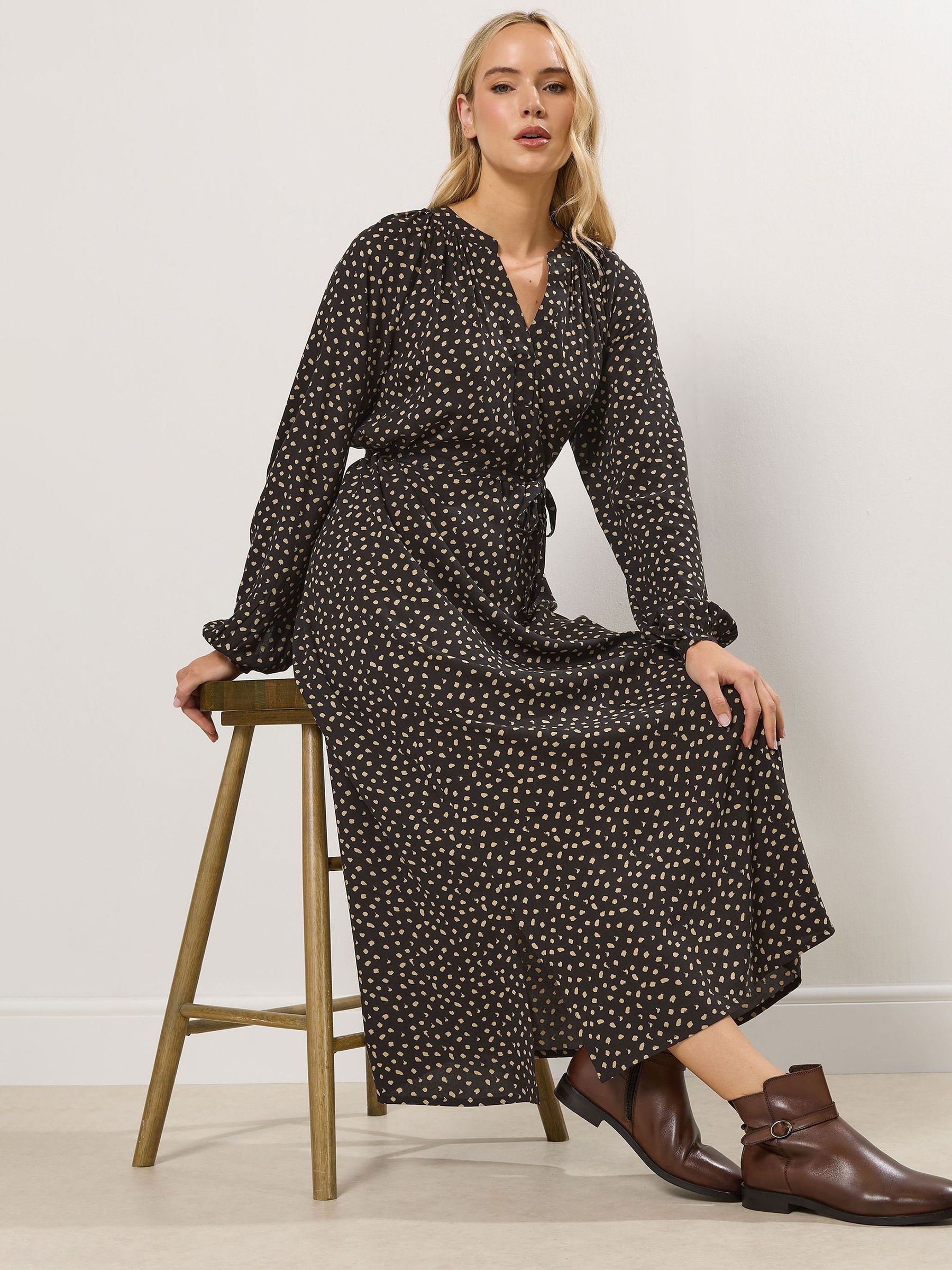 Buy Long Tall Sally Black Placket Midaxi Dress from Next USA