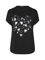 Yours Curve Black Logo Slash Detail Top - Image 5 of 5