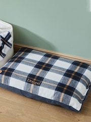 Made Yours Blue Personalised Deep Duvet Navy Check Medium Dog Bed - Image 2 of 5