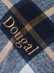 Made Yours Blue Personalised Deep Duvet Navy Check Medium Dog Bed - Image 4 of 5