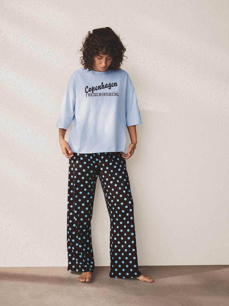 Chocolate Spot Short Sleeve Pyjamas - Image 1 of 8 Chocolate Spot Short Sleeve Pyjamas - Image 1 of 8