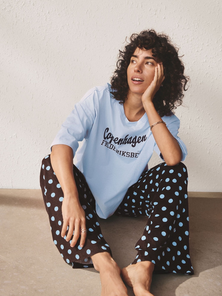 Chocolate Spot Short Sleeve Pyjamas - Image 2 of 8 Chocolate Spot Short Sleeve Pyjamas - Image 2 of 8