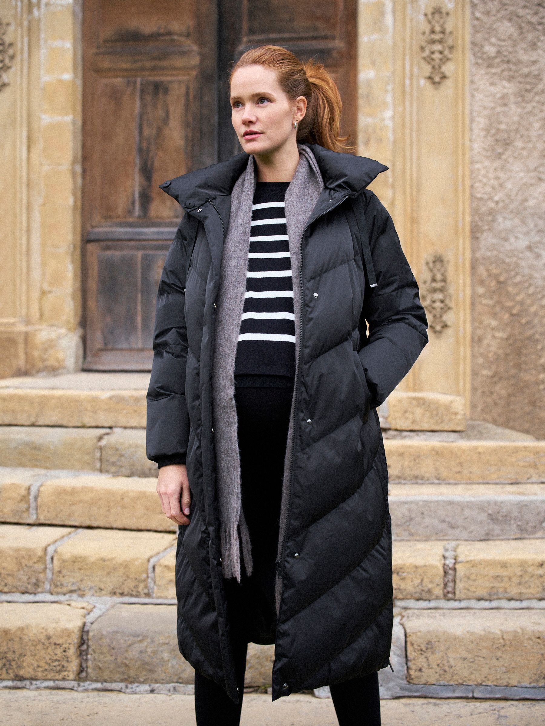 Buy Seraphine Black Long 3-In-1 Maternity & Babywearing Puffa Coat