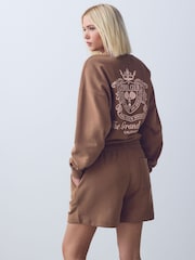 Burgundy Red Paddle Graphic Sweatshirt & Shorts 2 Pack - Image 8 of 15