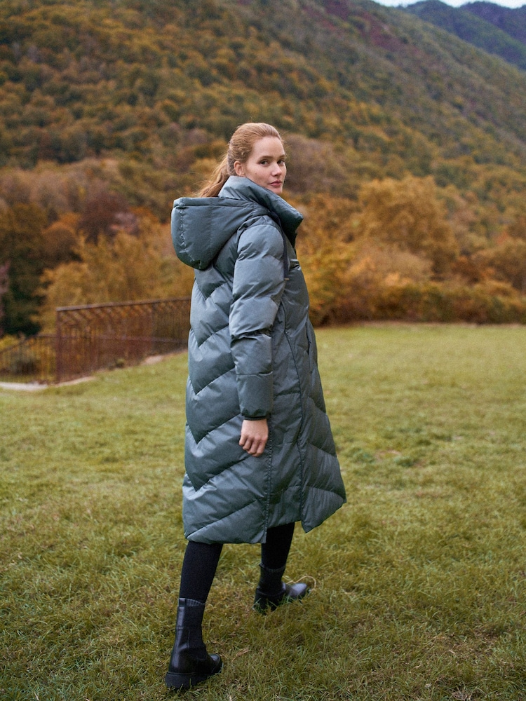 Seraphine Pewter Long 3-In-1 Maternity & Babywearing Puffa Coat - Image 2 of 8 Seraphine Pewter Long 3-In-1 Maternity & Babywearing Puffa Coat - Image 2 of 8