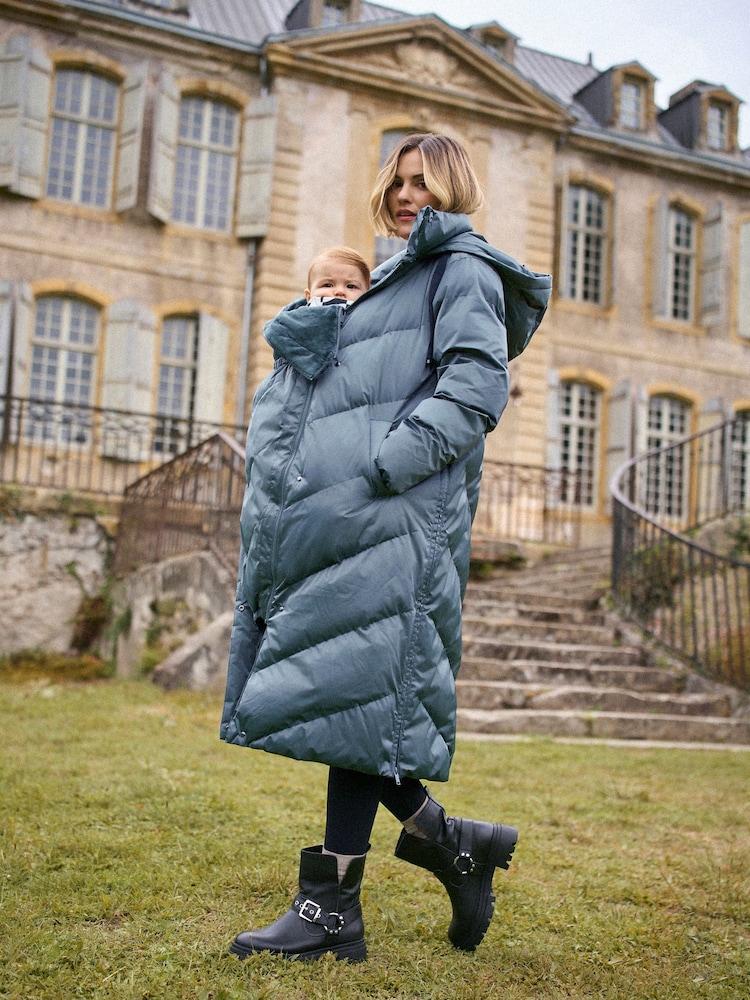 Seraphine Pewter Long 3-In-1 Maternity & Babywearing Puffa Coat - Image 8 of 8 Seraphine Pewter Long 3-In-1 Maternity & Babywearing Puffa Coat - Image 8 of 8