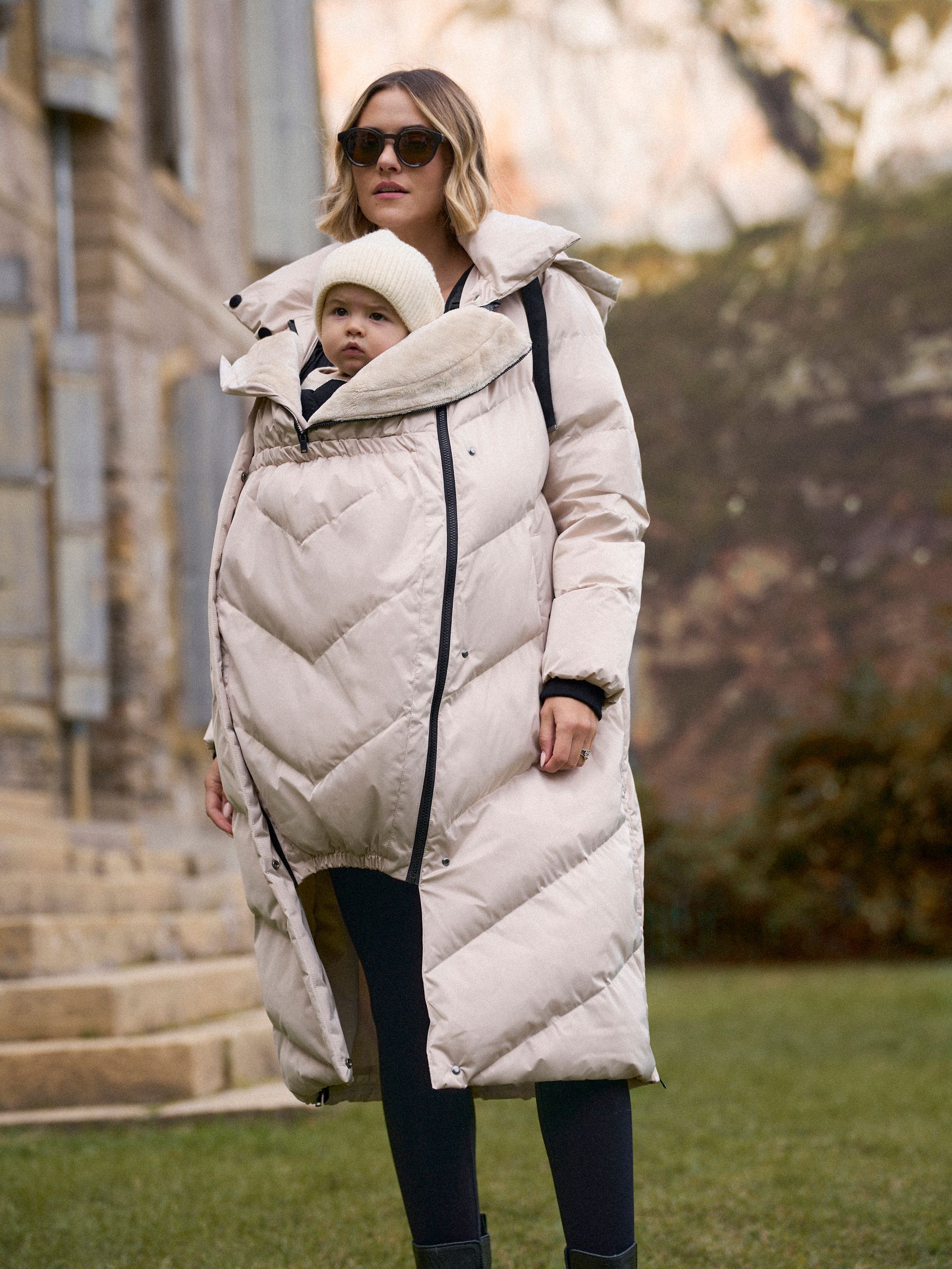 Buy Seraphine Taupe Grey Long 3-In-1 Maternity & Babywearing Puffa