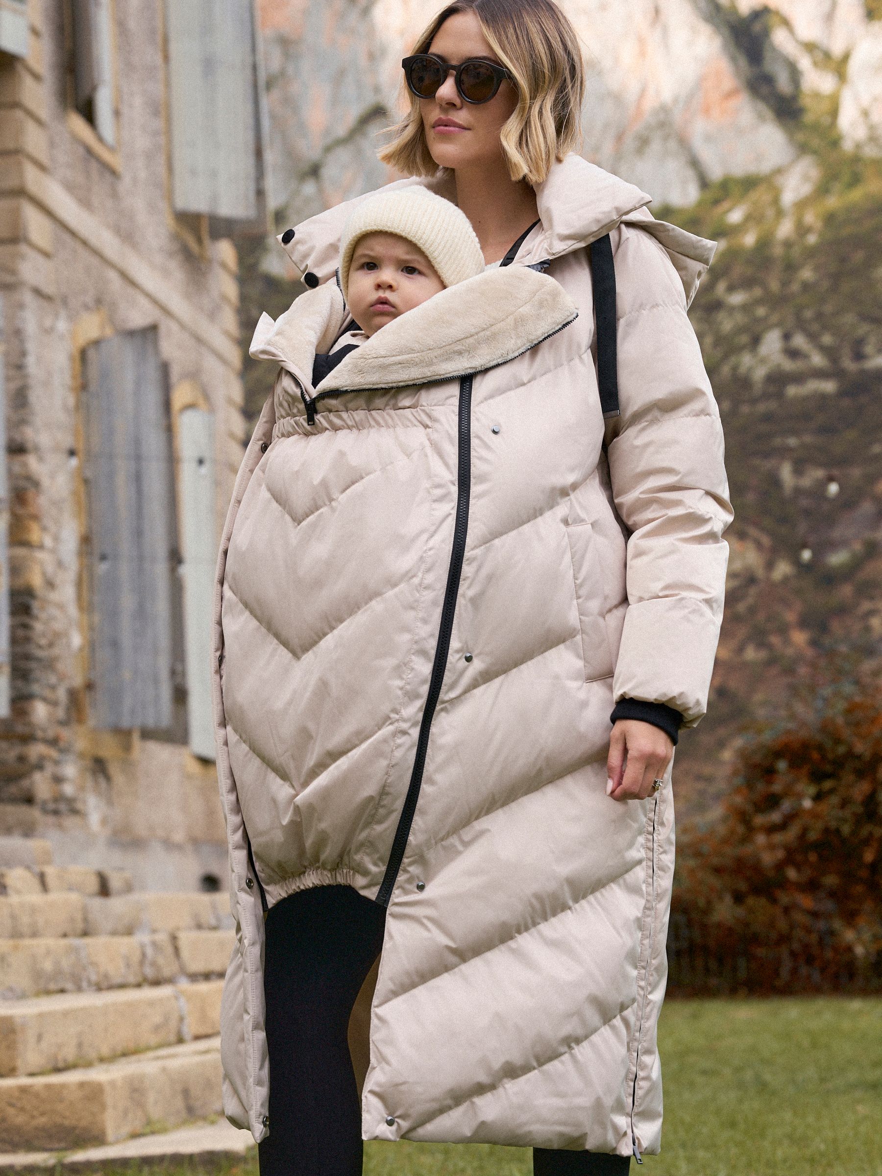 Buy Seraphine Taupe Grey Long 3-In-1 Maternity & Babywearing Puffa