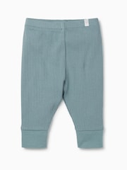 أزرق فاتح - MORI Supersoft Ribbed Stretch Comfy Baby Leggings - صورة 2 من 2
