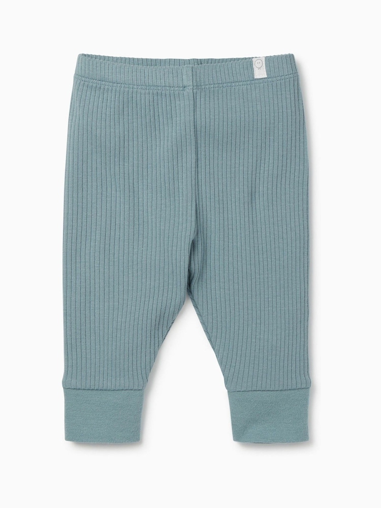 أزرق فاتح - MORI Supersoft Ribbed Stretch Comfy Baby Leggings - صورة 2 من 2