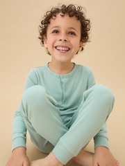 MORI Supersoft Ribbed Pyjamas Set - Image 1 of 4