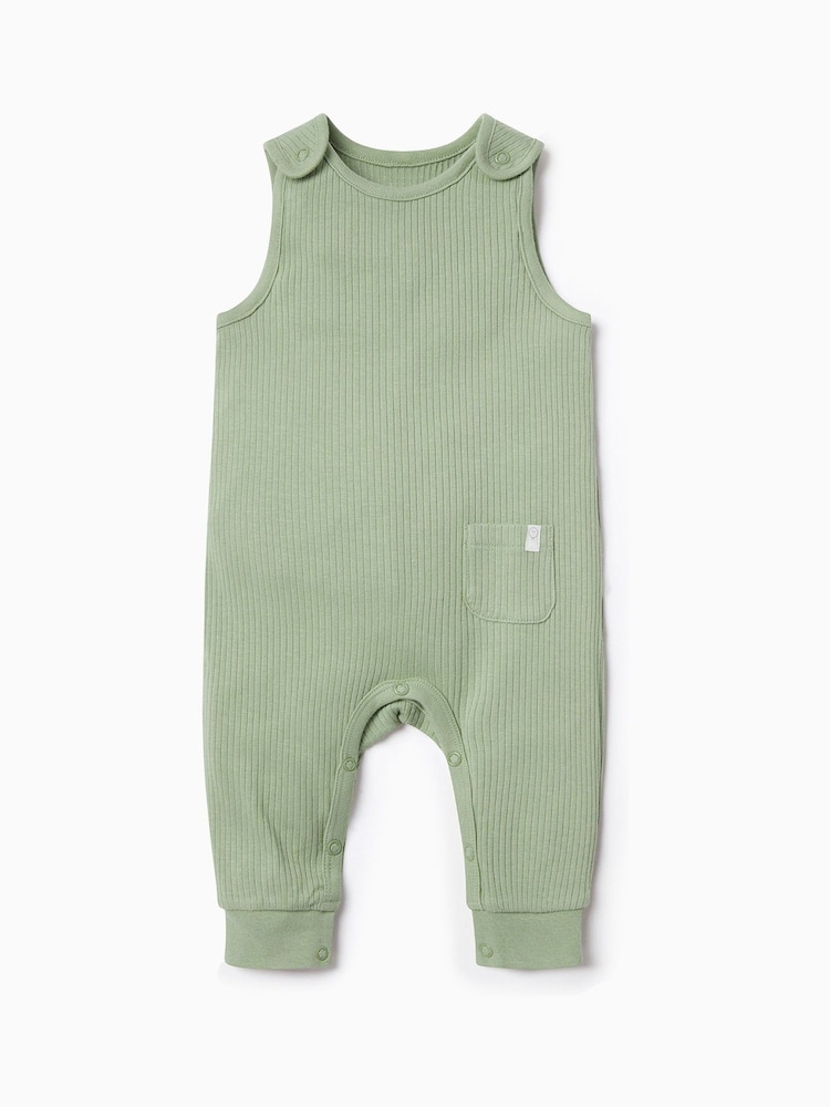 MORI Supersoft Ribbed Romper Dungarees - Image 1 of 1 MORI Supersoft Ribbed Romper Dungarees - Image 1 of 1