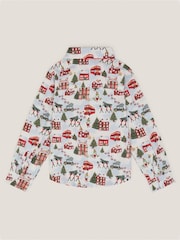 Monsoon Cream London Christmas Print Shirt & Bow Tie Set - Image 2 of 3