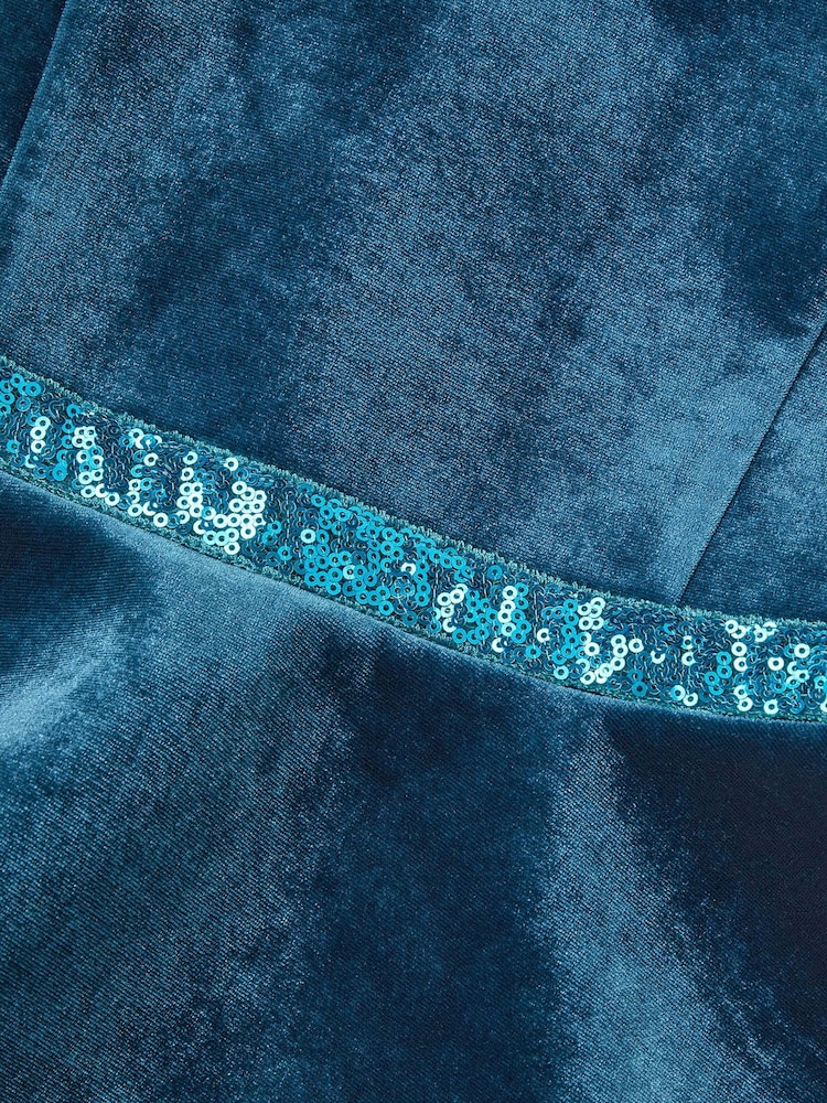 Monsoon Blue Viola Sequin Velvet Party Dress - Image 3 of 3 Monsoon Blue Viola Sequin Velvet Party Dress - Image 3 of 3