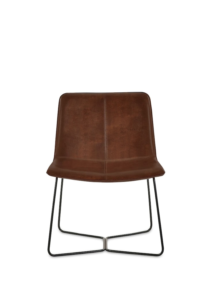 Julian Bowen Brown Tan Joren PU Leather Lounge Chair - Image 5 of 5