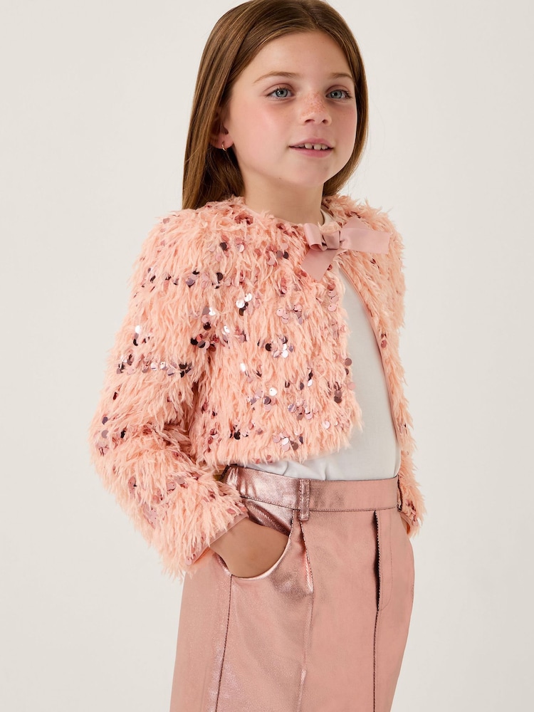 Monsoon Feather Sequin Bow Jacket - صورة 1 من 4 Monsoon Feather Sequin Bow Jacket - صورة 1 من 4