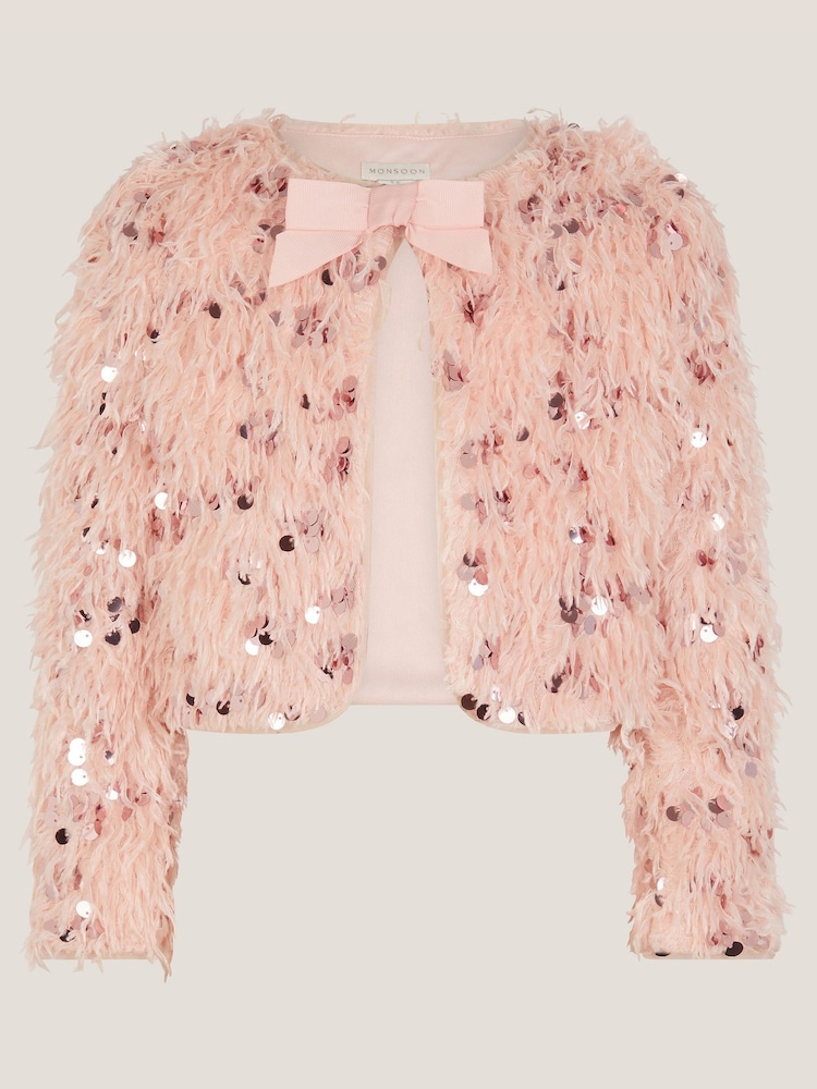 Monsoon Feather Sequin Bow Jacket - صورة 2 من 4 Monsoon Feather Sequin Bow Jacket - صورة 2 من 4