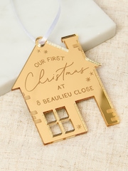 Personalised New Home Christmas Decoration by No Ordinary Gift - Image 1 of 3