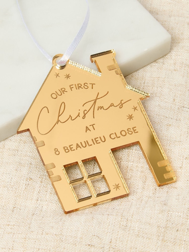 Personalised New Home Christmas Decoration by No Ordinary Gift - Image 1 of 3 Personalised New Home Christmas Decoration by No Ordinary Gift - Image 1 of 3
