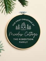 New Home at Christmas Velvet Hoop by No Ordinary Gift - Image 1 of 3