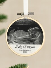 Photo Memory Hoop Baby Scan Christmas Decoration by No Ordinary Gift - Image 1 of 1