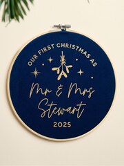 First Christmas Married Velvet Hoop by No Ordinary Gift - Image 2 of 3